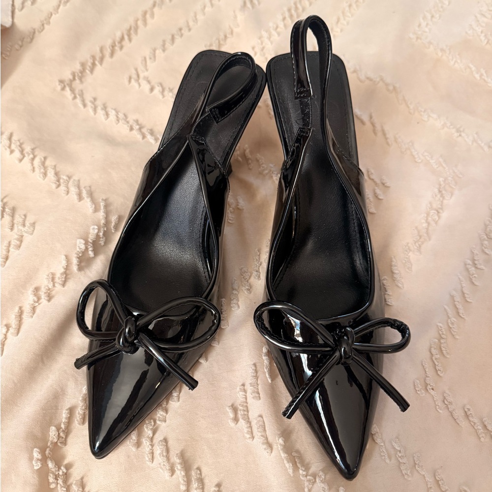Elegant Black Slingback Heels